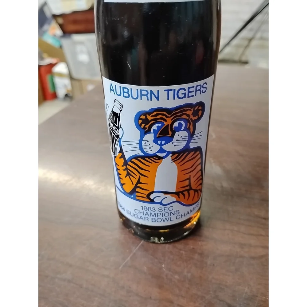 Vintage Coca Cola Auburn Tigers 1983 SEC Champions Unopened 10oz Coke Bottle